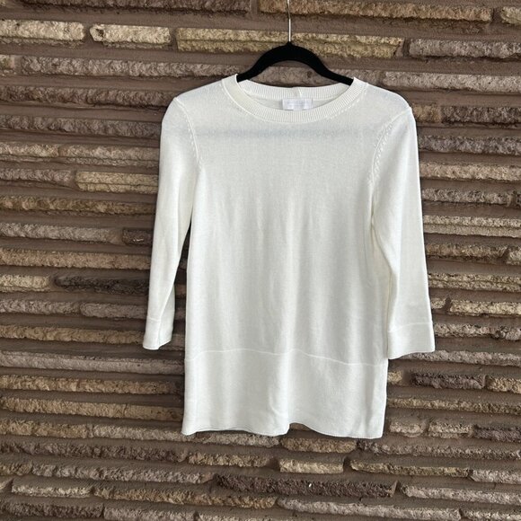 White Label The White Company Back Button Tunic Sweater Size 2 - Picture 9 of 9
